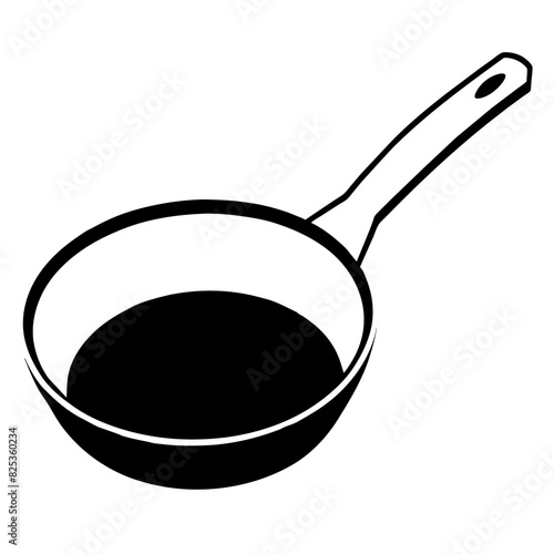 Transparent vector image of a saucepan.