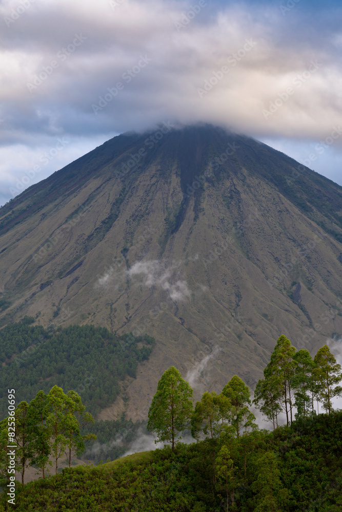 Fototapeta premium Inerie volcano on Flores island in Indonesia.