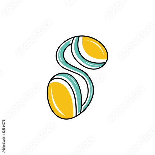 letter S logo. logo design template sign. thin offset stylish.