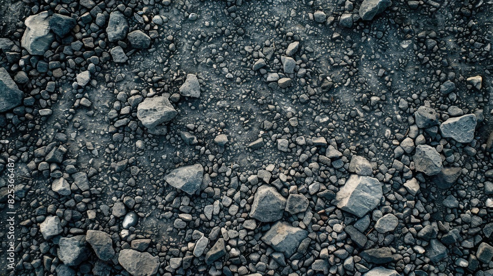 Top view of textured grey asphalt road surface Top view of textured grey asphalt road surface