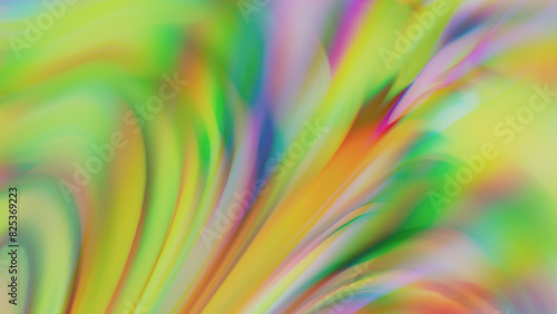 3D render of light refracting abstract glass surface