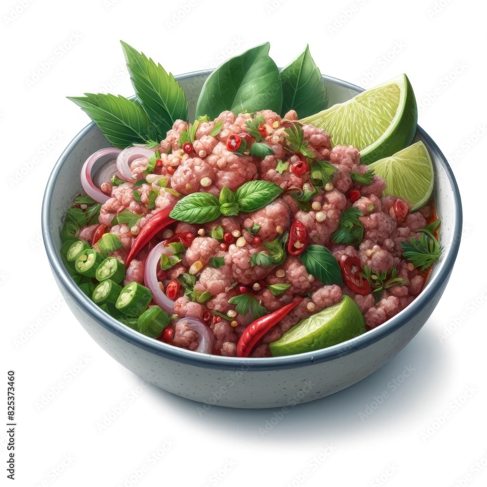 Spicy Minced Pork Salad With Fresh Herbs Spicy Minced Pork Salad With Fresh Herbs