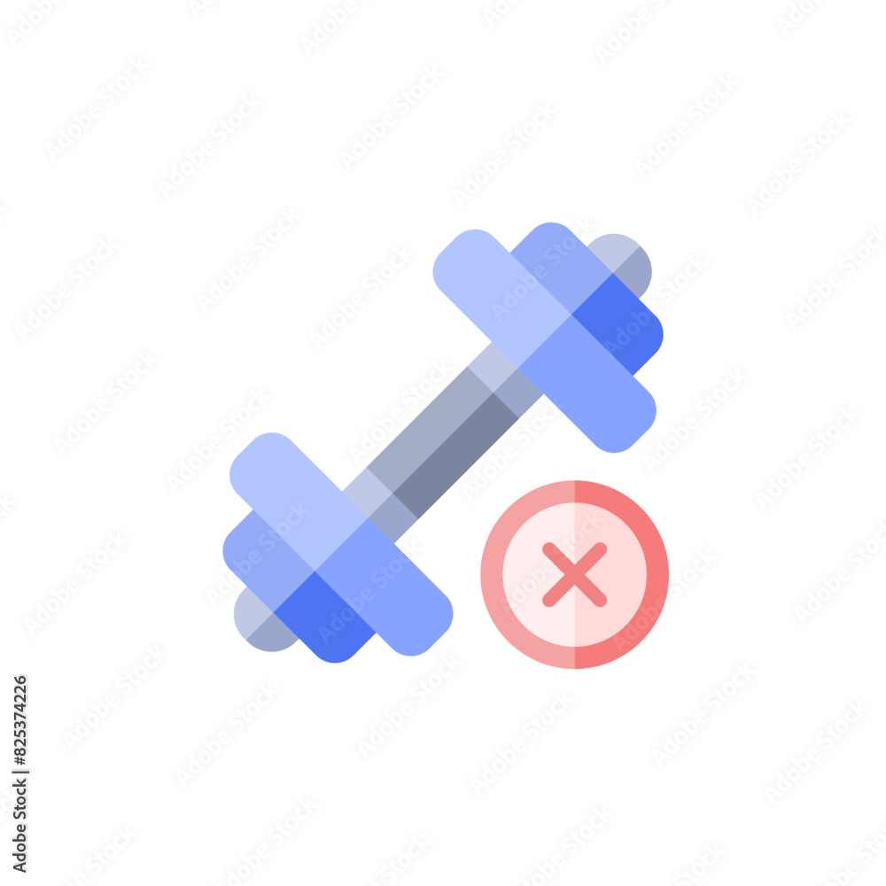 Obraz premium vector dumbell icon in flat design