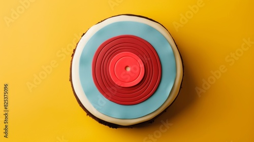 A sweet and creative twist on a musical motif this cake pays homage to the beloved vinyl record. photo