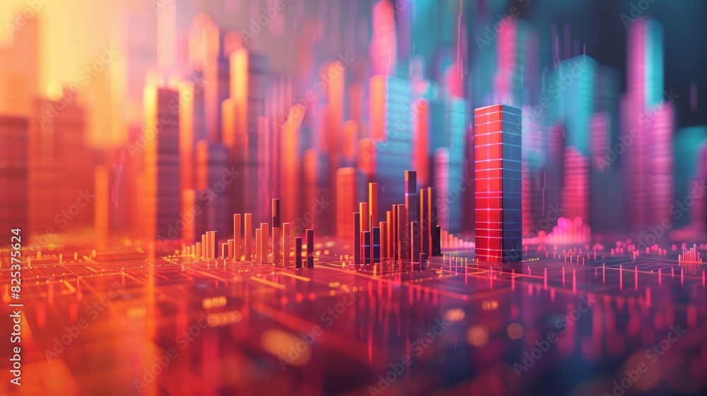 Vibrant futuristic cyber cityscape with neon lights and digital elements, representing technology and modern urbanization. Vibrant futuristic cyber cityscape with neon lights and digital elements, representing technology and modern urbanization.