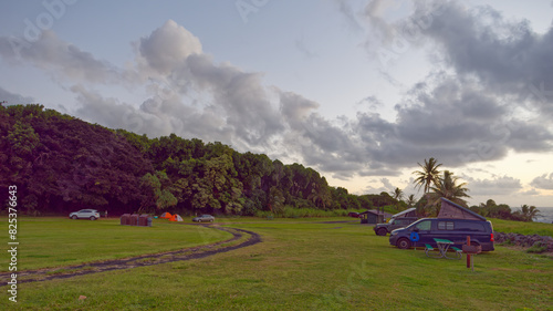 Sunrise at Maui Campervan Rental Campground, Island Of Mauai, Hawaii, USA photo