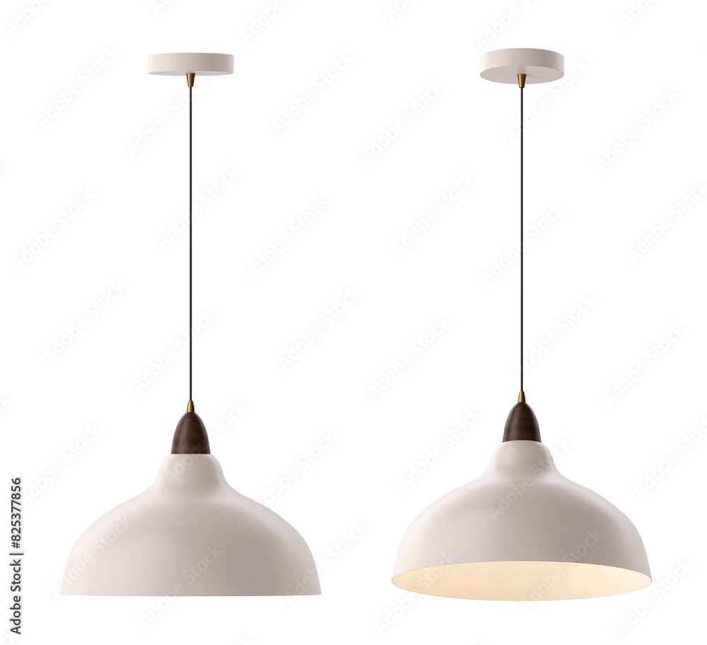 Obraz premium 3d render Modern chandelier set . isolated on background .