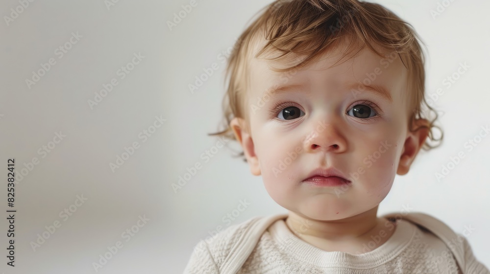Infant male photograph against a white backdrop Infant male photograph against a white backdrop