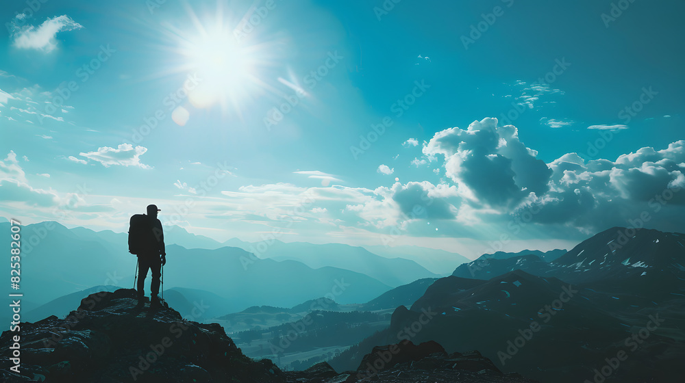 Misty and long mountains, a landscape Misty and long mountains, a landscape