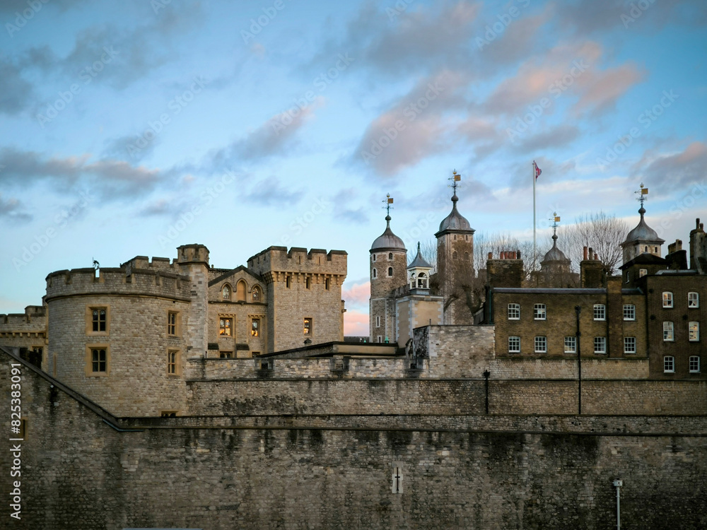 Scenic view of The tower of London, England.