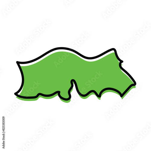 Baucau state of East Timor country map Design.
