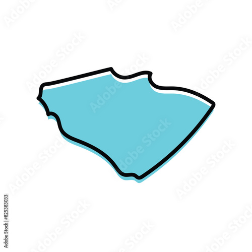 Pastaza state map in blue color vector. photo