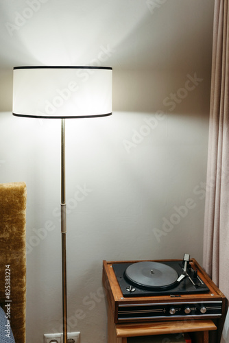 Cozy Evening With Vintage Record Player photo