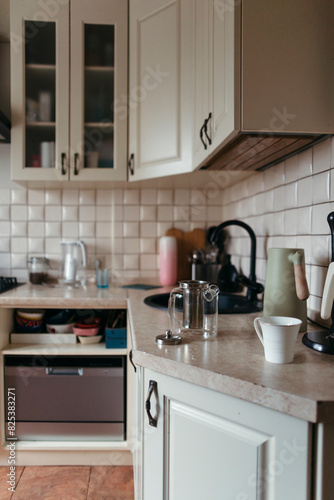 Modern Kitchen Interior at Daytime photo