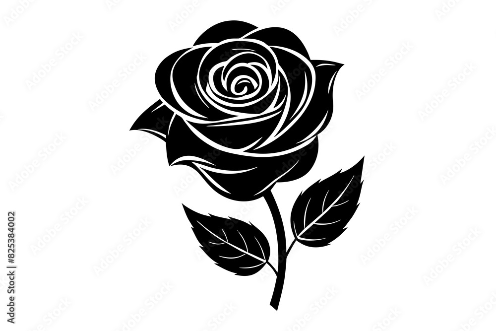 rose flower vector silhouette illustration rose flower vector silhouette illustration