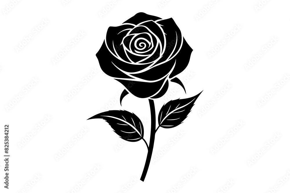rose flower vector silhouette illustration rose flower vector silhouette illustration