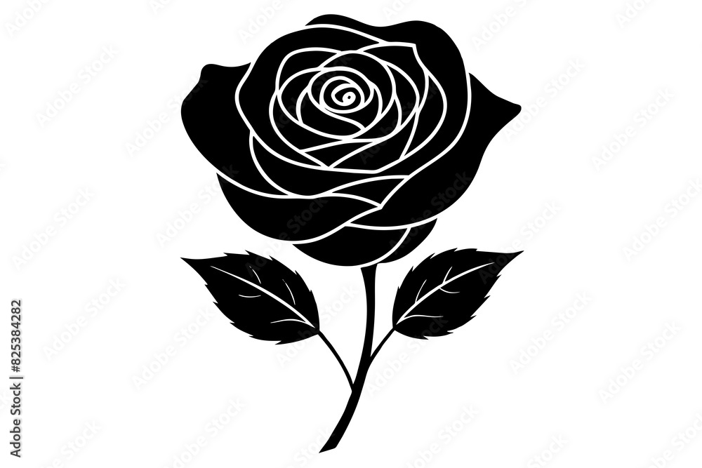 rose flower vector silhouette illustration rose flower vector silhouette illustration