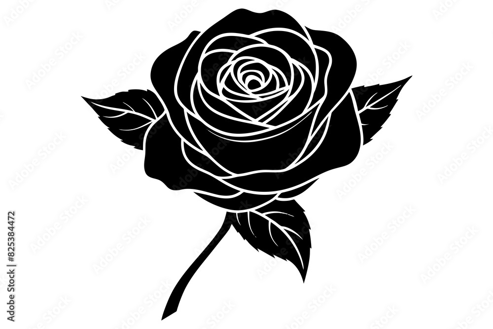 rose flower vector silhouette illustration rose flower vector silhouette illustration