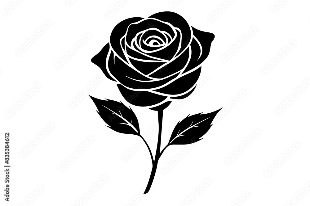 rose flower vector silhouette illustration rose flower vector silhouette illustration