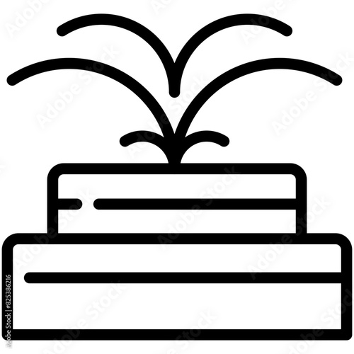 fountain line icon