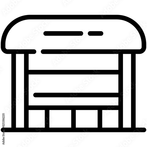 bus stop line icon