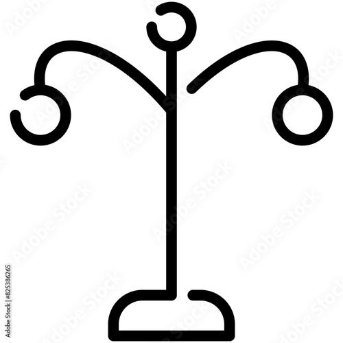 light poles line icon