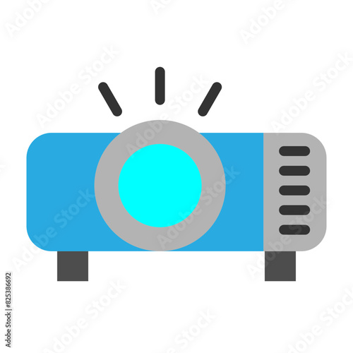 Projector Flat Icon Design