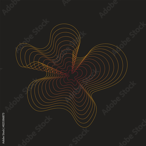 dynamic lines and dots for background music. network design with particles. Radial sound wave curve with light particles. Music sound wave template. colors illustration for your album cover design.