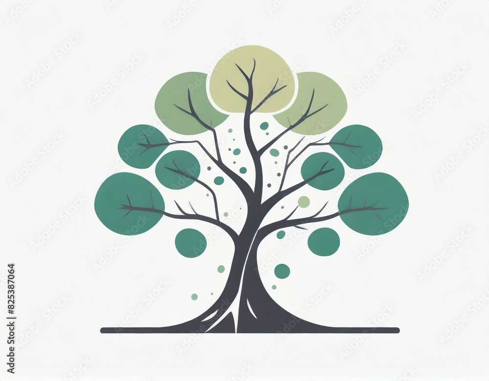 tree icon, vector image on white background, logo tree icon, vector image on white background, logo