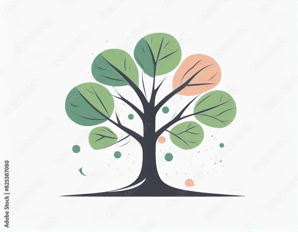 tree icon, vector image on white background, logo tree icon, vector image on white background, logo