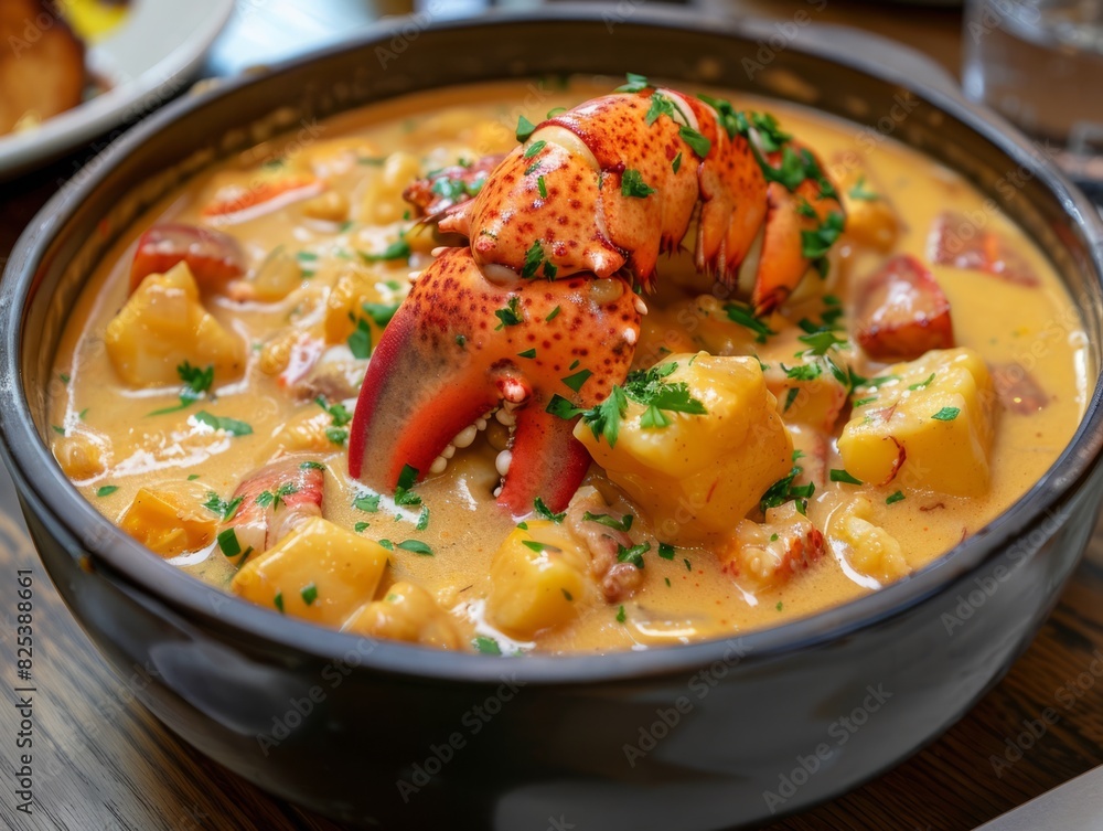 Indulge in a Steamy Serenade: Lobster Chowder Delight