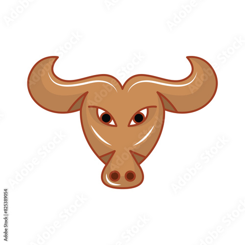 bull head logo with minimalist style, logo design simple modern. solid color style,