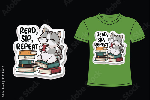 red sip repeat t shirt design