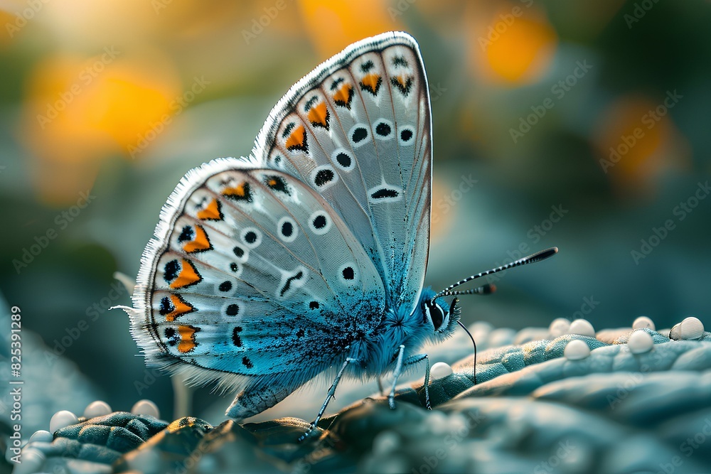 Obraz premium A close up of a butterfly on a plant