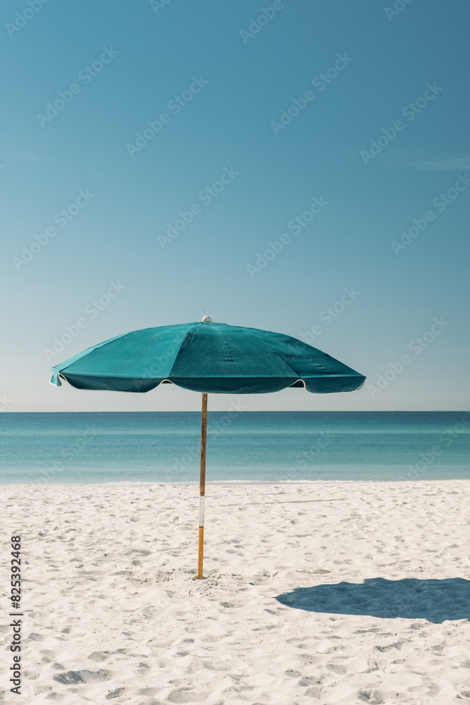 Blue Summer Sky and Beach Umbrella Blue Summer Sky and Beach Umbrella