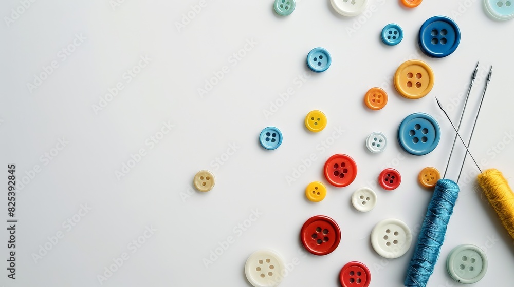 sewing accessories on a white background sewing accessories on a white background