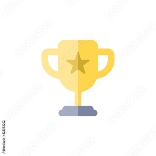 vector trophy icon in flat design