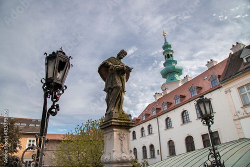 Photography Scenic view of the iconic Mikhailovsky Gate in Bratislava