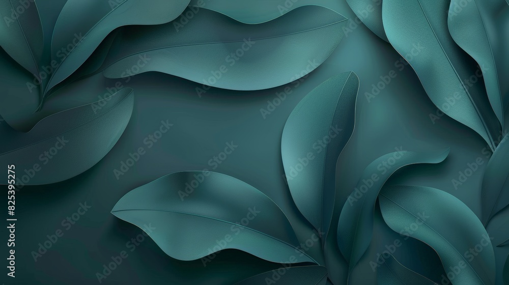 Abstract leaves pattern on green background with gradient, nature, plant, organic, modern, seamless, elegant, tranquil design. Background with copy space. Abstract leaves pattern on green background with gradient, nature, plant, organic, modern, seamless, elegant, tranquil design. Background with copy space.
