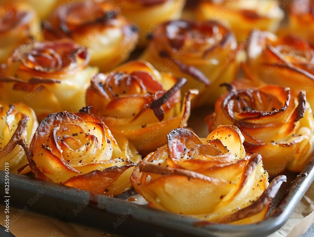 Rosemary Bacon Potato Roses: A Crispy Delight in 4:3 Rosemary Bacon Potato Roses: A Crispy Delight in 4:3