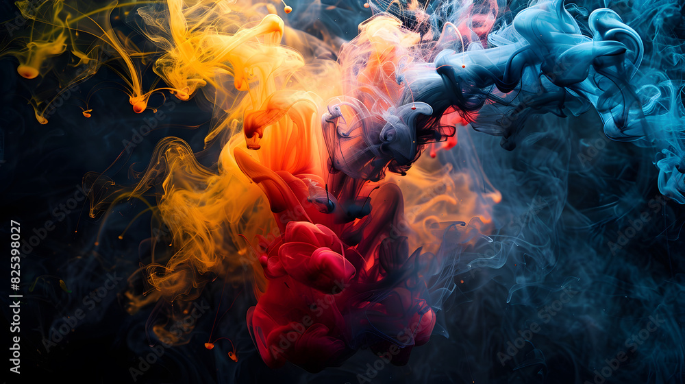 Fototapeta premium Abstract colored smoke