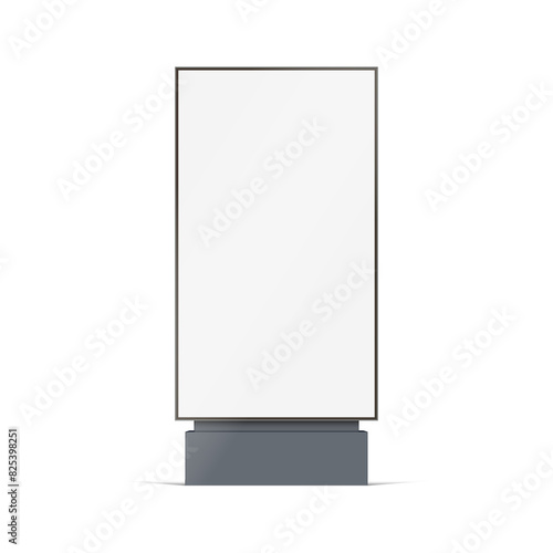 pylon banner mock up. blank billboard isolated on white