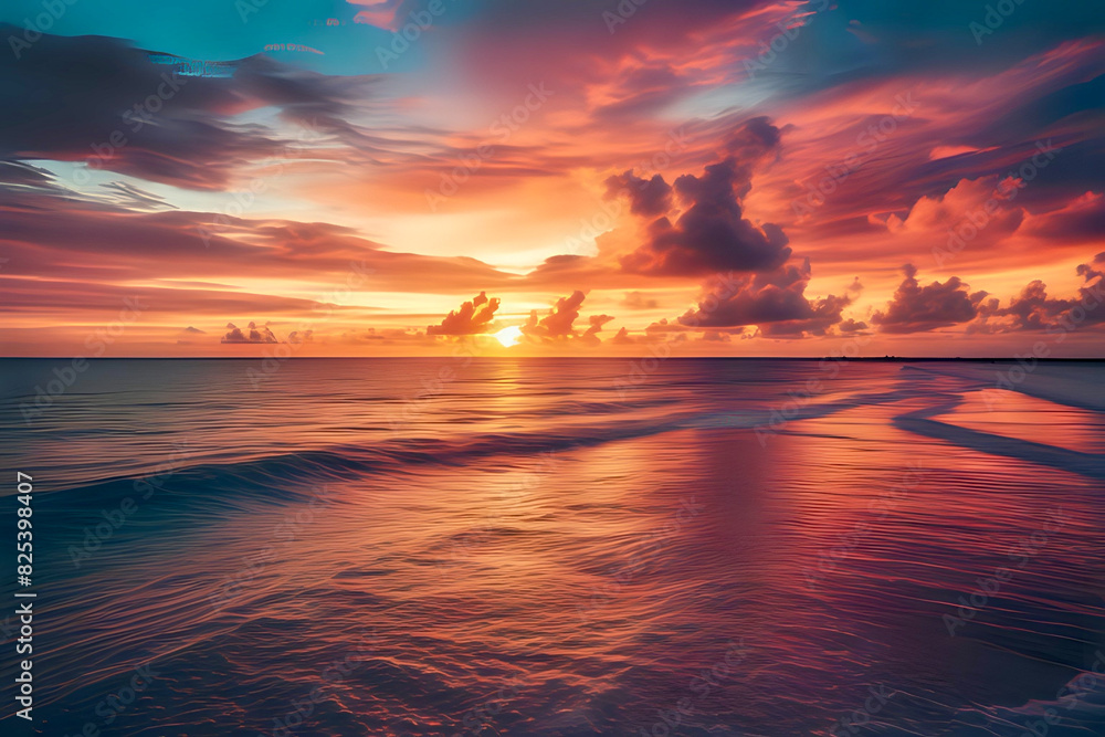 Fototapeta premium sunset over the sea