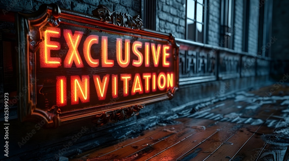 “EXCLUSIVE ACCESS” sign - VIP - Very important - exclusive access - Neon light - background - wallpaper - graphic resource 