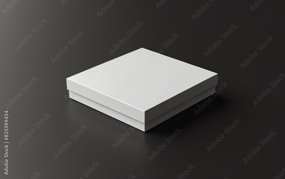Blank white square box isolated on black background. Blank white square box isolated on black background.