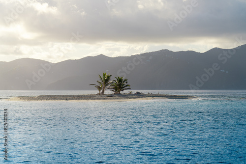 Secluded Caribbean Island with White Sand Beach photo