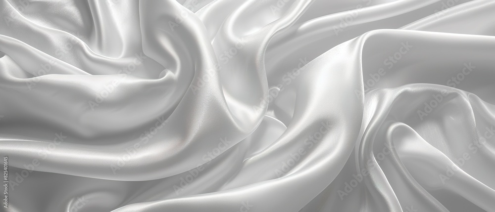 Naklejka premium White gray satin texture that is white silver fabric silk background with beautiful soft blur pattern natural.