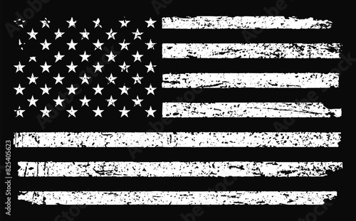 Vector of the American flag on a dark background