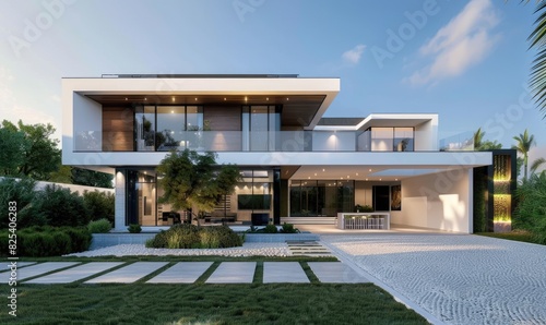 Modern exterior with drivew...