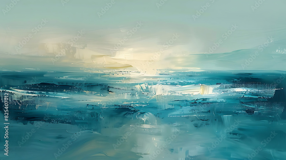 Obraz premium Blue sea art . Generative by AI